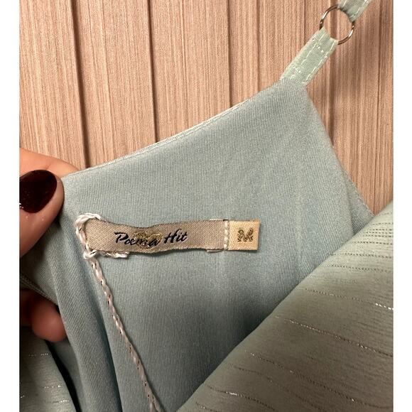 Poema Hit Long Polka Dot Tiered Maxi Dress Size M NWT - Picture 4 of 7